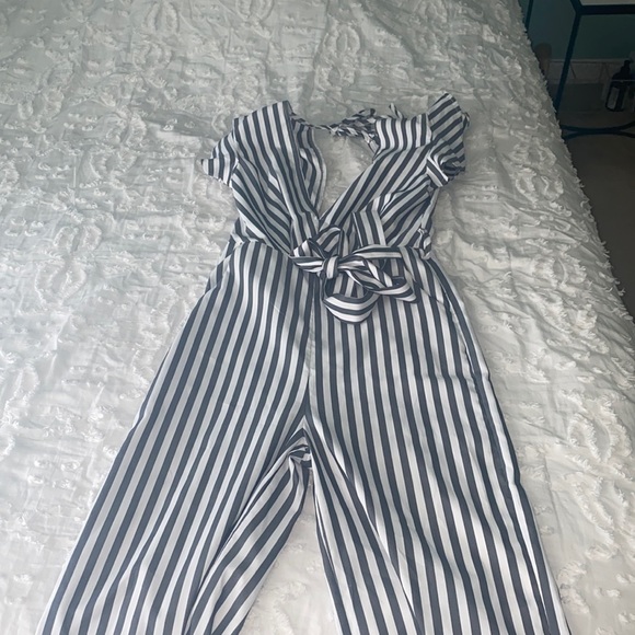 Pants - Striped jumpsuit